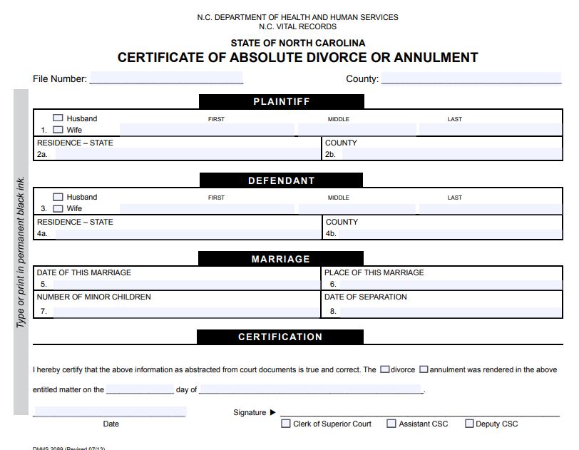 Certificate Of Absolute Divorce Cox Law Firm Pllccox Law Firm Pllc